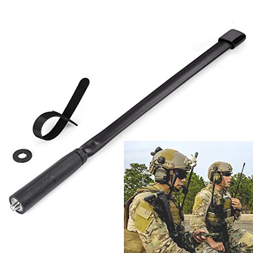 Bingfu Dual Band VHF UHF 136-520MHz 13 inch Foldable CS Tactical SMA Female Ham Radio Antenna for Kenwood Wouxun Baofeng UV-5R BF-F8HP UV-82 BF-888S UV-5X3 Handheld Ham Two Way Radio Walkie Talkie