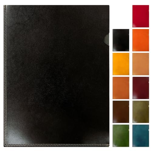 栃木レザー 本革 一回り大きな A4 +3cm 書類入れ A4 ファイル 書類 収納 文具 ビジネスグッズ シンプル A4サイズ ステーショナリー 資料ケース 革 こだわり親父の本革+3cm ブラック