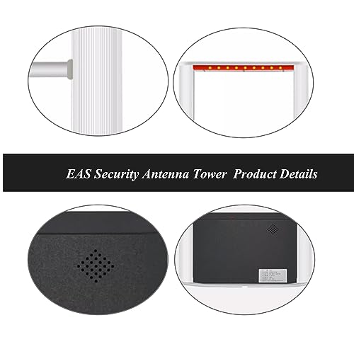 Aoeeki Security Tags Antenna Tower, Rf 8.2Khz Sound Light Alarm Retail Anti-Theft Equipment With 100Pcs Clothing Security Tags +1 Pcs Magnetic Tags Tool For Supermarkets Clothing Stores Toy Stores thumb #2