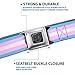 Buckle-Down Belt, Seatbelt Buckle Belt, Flag Transgender Baby Blue Baby Pink White, 30 to 44 Inches