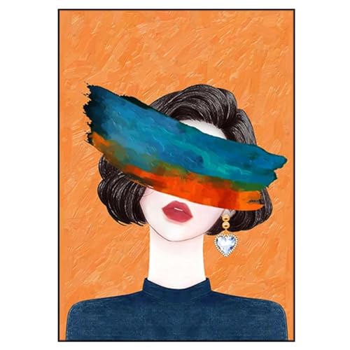 Art abstrait de belle fille peinture sur toile pour sublimer votre salon