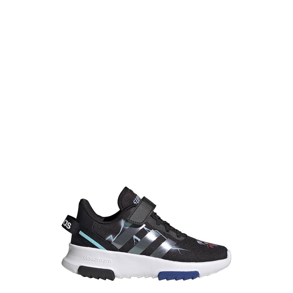 adidas Baby Racer TR 2.0 Running Shoe, Black/Grey/Team Royal Blue, 3 US Unisex Infant