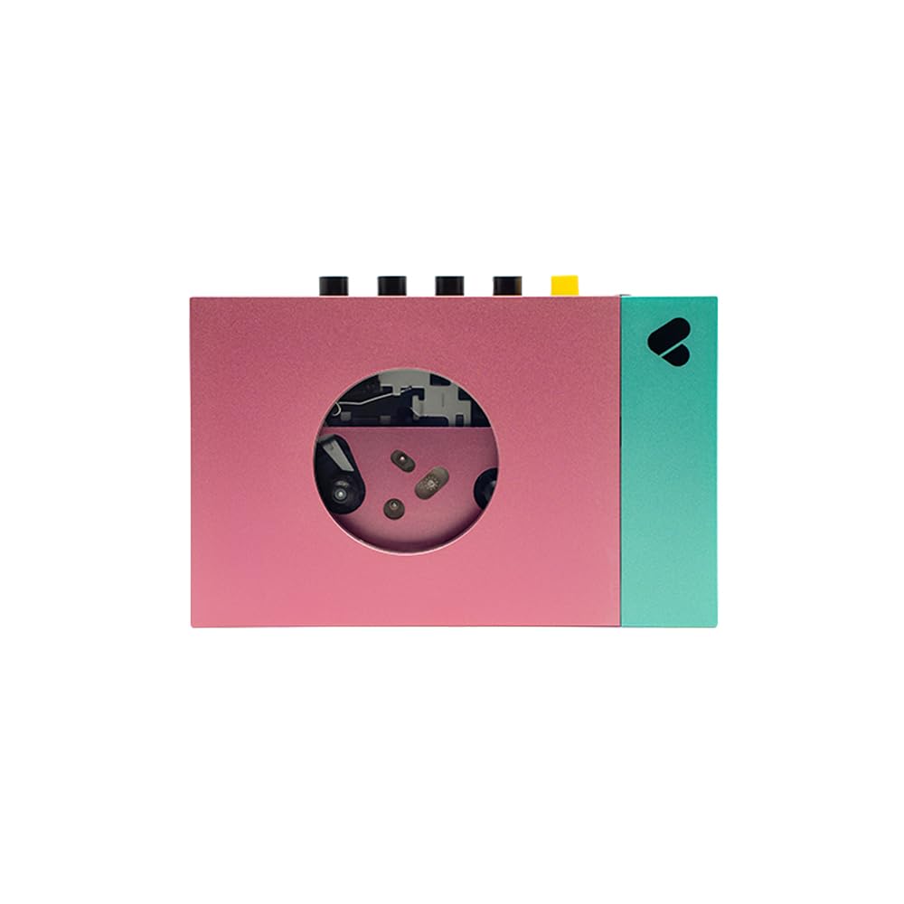 We are Rewind Portable Cassette Player - Cassette Tape Recorder with Bluetooth Connection Speaker or Headphones, 3.5mm Audio Cable - (Edith, Pink & Green)-image-20