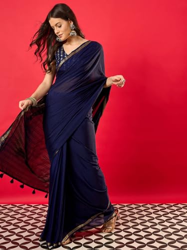 Image of AKHILAM Women's Kanjivaram Woven Soft Silk Saree With Blouse Piece