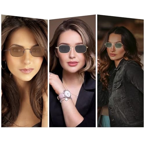 Polarized Small Rectangle Sunglasses Women Men Trendy 90s Retro Vintage Fashion Narrow Square UV Sun Glasses2