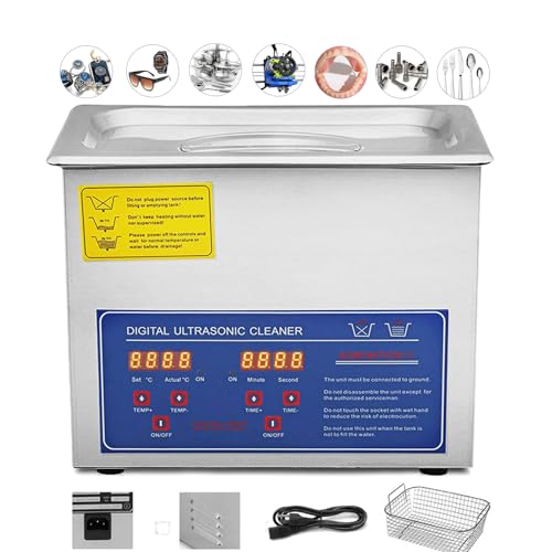 CNAOHGHN 1.3L-10L Limpador ultrassônico,profissional de limpeza por ultrassom aquecido,Temperatura A