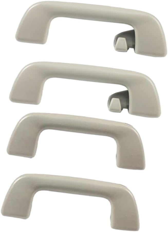 Riloer Roof Ceiling Pull Handle, 4PCS Front Rear Grab Handles Interior Door Handle Safety With Hook 74610-52030, 74610-52020, 74619-0M010 Compatible with Toyota Yaris 2008-2017 (Beige)