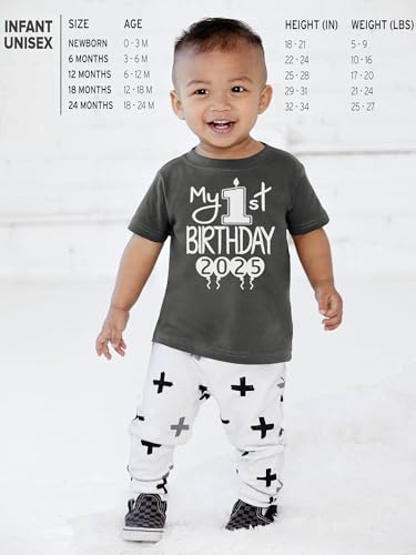 Reaxion Handmade Cute Baby Boy My 1st Birthday 2025 Outfit Clothes Aiden's Corner First Bday Party Shirts2