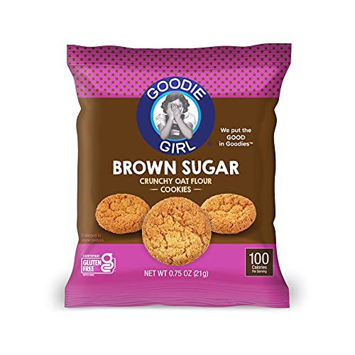Image of Goodie Girl Mini Brown Sugar Cookies, Gluten Free Cookies for Kids, 100 Calorie Snack Packs - Peanut Free, Individually Wrapped - Bite Size Lunchbox Snacks (10 Count)