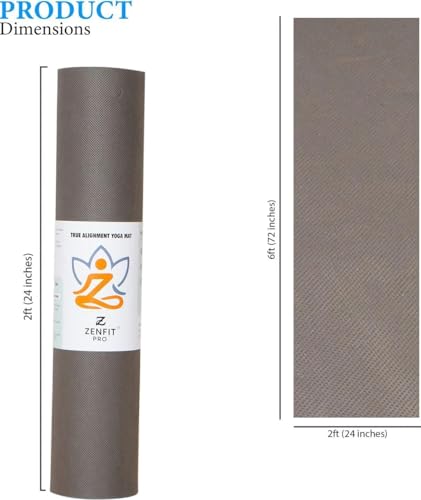 Image of Yoga Mat for Women & Men | High Density TPE Yoga Mat with 6mm Cushion | Non-Toxic, Sweat-Resistant & Double Sided Anti-Slip Exercise Mat | Lightweight & Portable with Carry Bag (Grey)