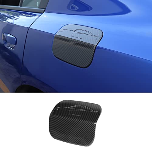RAZPOY Gas Cap Cover for Charger Accessories, Fuel Filler Gas Tank Door Trim Cover Compatible with Dodge Charger 2011-2024, ABS Plastic (Carbon Fiber)