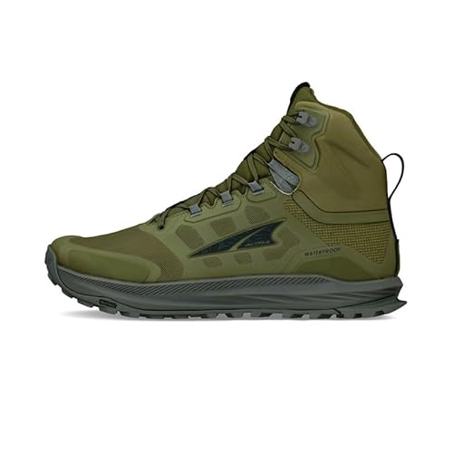 ALTRA Men's Lone Peak 9 Waterproof Mid, Green, 8.5