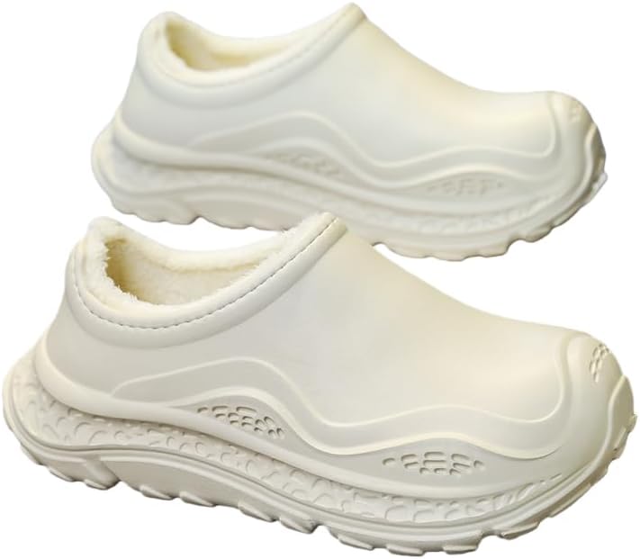 Women's Platform Winter Plush Chef Shoes for Food Service, Restaurant, Kitchen - Slip & Oil Resistant