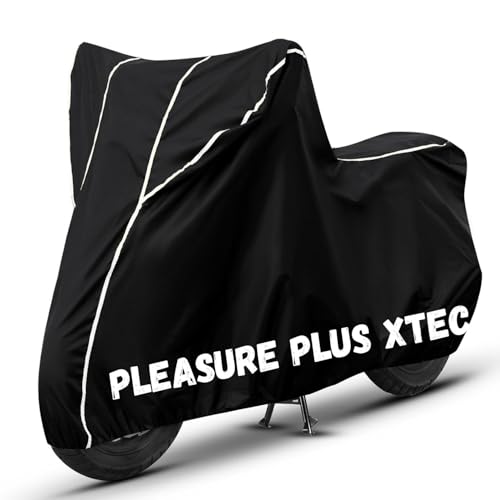 Image of Bike Cover for Pleasure Plus Xtec 100% Waterproof, Dustproof & Scratch Resistant| Fully Bottom Elastic UV Resistant Heavy Duty Body Cover | All Weather Outdoor Use