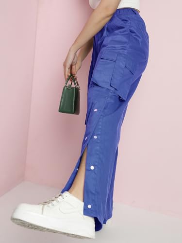 Image of KOTTY Women's High Rise Relaxed || Straight || Joggers Fit Cargo's for Pants || Trousers