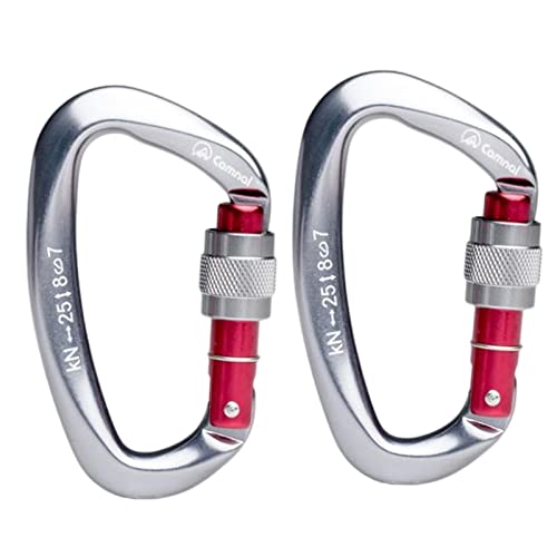 Homyl Fechamento de de Escalada 25KN Do Carabiner Do Equipamento Do Alpinismo, Gun Grey