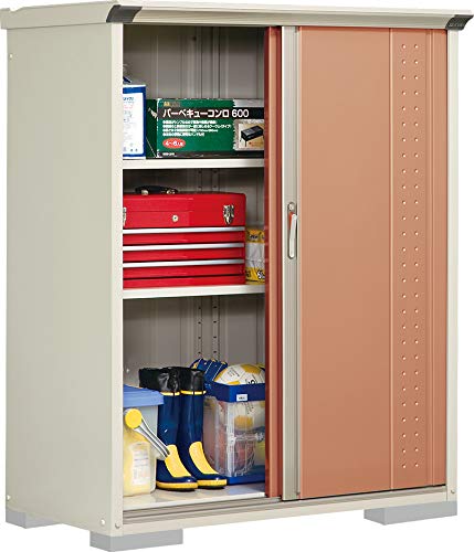 田窪工業所 タクボ物置 小型物置 収納庫 グランプレステージジャンプ GP-136BTTR たて置きタイプ トロピカルオレンジ 【商品配送のみ ※要組立】【9梱包】