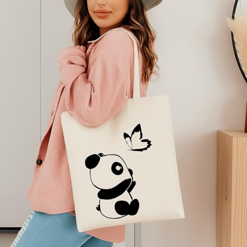 Image of Eco-Friendly Cotton Canvas Tote Bag for Women | Reusable Shopping & Daily Shoulder Bag with Free Pouch - Large Capacity Handbag