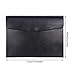 Enyuwlcm PU Leather A4 File Folder Document Holder Envelope Folder Case with Snap Closure for Receipt Contract Black