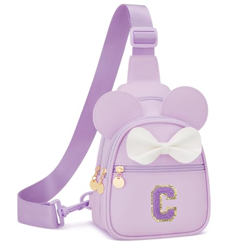 Image of Initial Sling Bag Crossbody Purse for Kids Girls Age 3-8