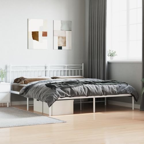 Vetnasa Estructura Cama sin colchón con cabecero Metal 180x200cm Mobiliario, Camas y Accesorios, Camas y somieres 24,75 KG