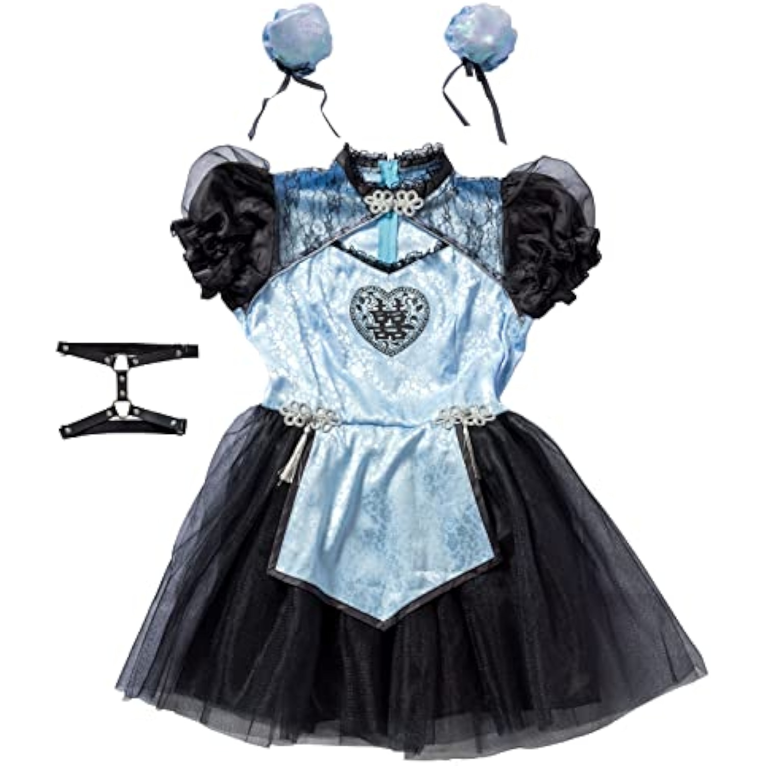 クリアストーン(Clearstone) フロイマイン コスプレ ハロウィン 本命あおチャイナ レディース ブルー 詳細画像2