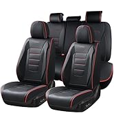 Coverado Seat Covers Full Set, Seat Covers for Cars, Car Seat Cover, Car Seat Protector, Nappa Le...