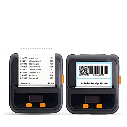 Image of 80mm 3 Inch Portable Thermal Receipt Printer POS Printer Food Storage Label Maker Bill Impressora