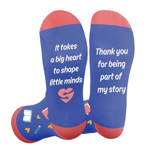 Thank You Teacher Gifts Best Teacher Gift Personalised Appreciation Thanksgiving Christmas Leaving Retirement Xma Gifts for Nursery Teachers Teaching Assistant Women Novelty Stocking fillers Socks