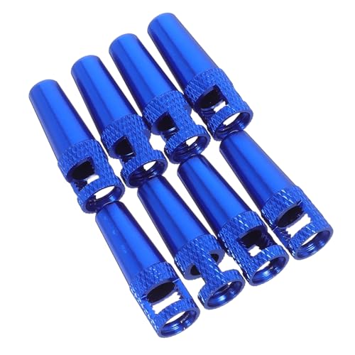 8 Unidades Tapa Válvula Bicicleta Aluminio Azul miniatura 1
