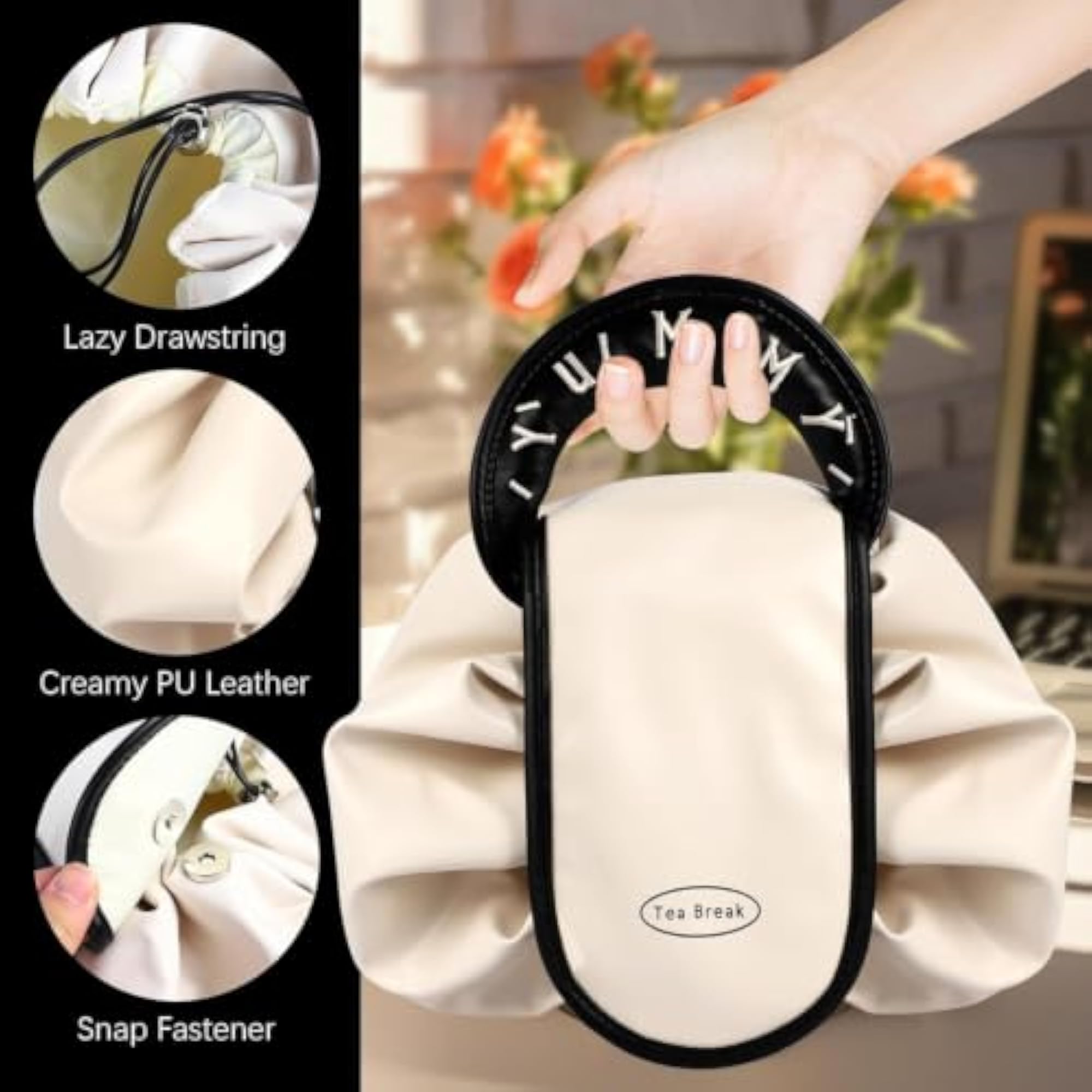 Drawstring Makeup Organizer Bag for Travel
