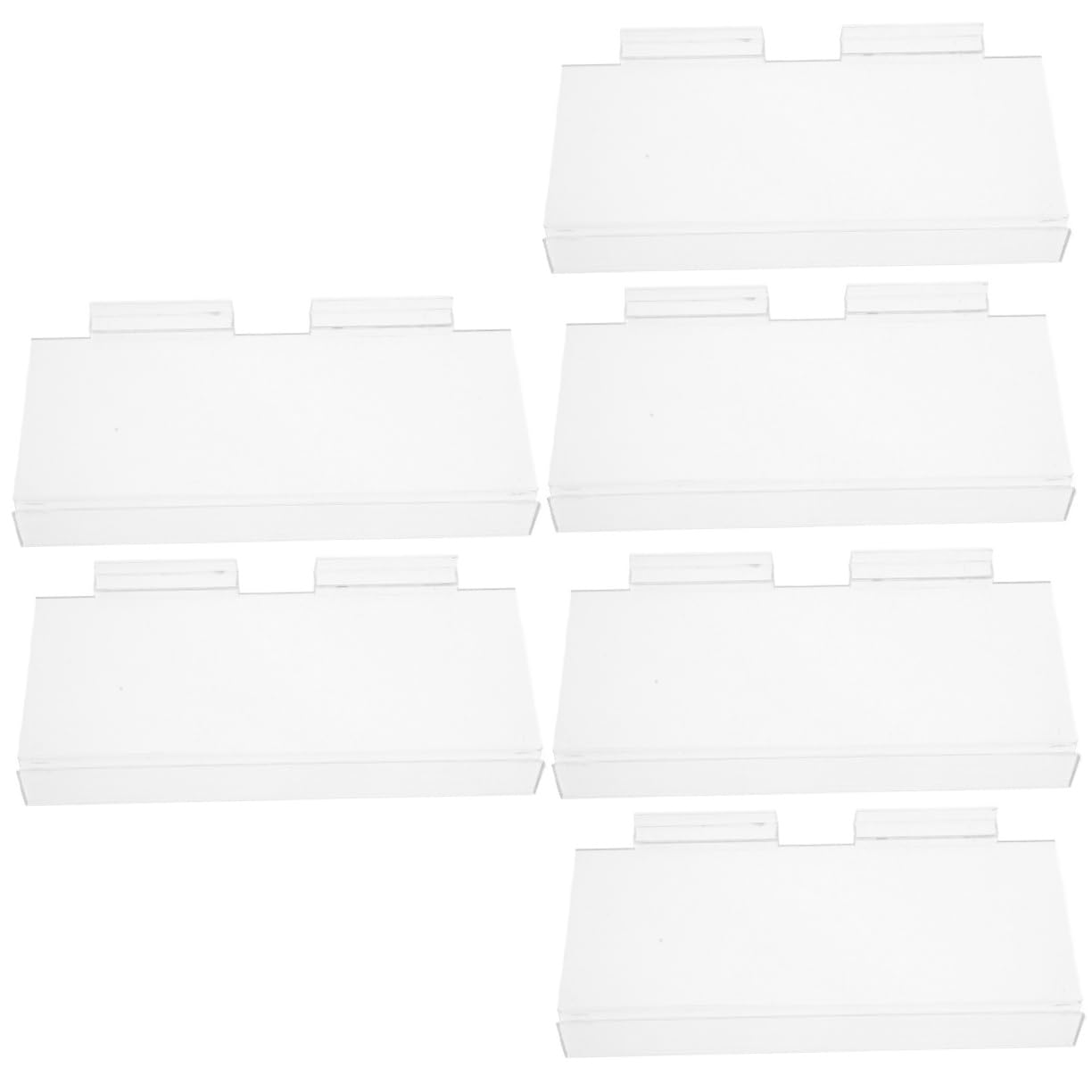 6 Pack Klar Acryl Schuh Regale für Slatwall Display Schwimmende Wandmontage Rechteckige Regal für Schuhe