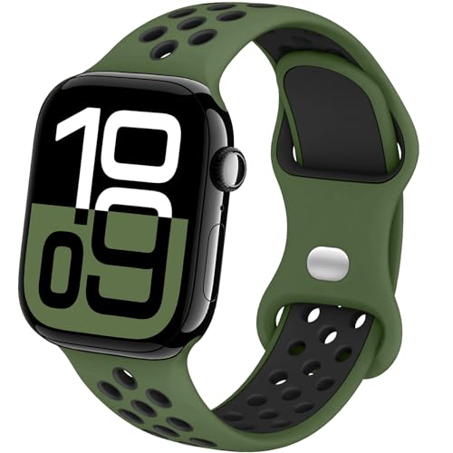 Ya en manzanajugosa.com: Transpirable Silicona Correa Compatible con Apple Watch 40mm 44mm 38mm 46mm 45mm 41mm 42mm 49mm, Deportiva Silicona Correas para iWatch Series11 10 9 8 7 6 5 4 3 2 1 SE Ultra 3/2/1, Hombres y Mujeres