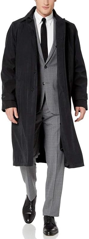 Mens Trench Coat | Single Breasted Full Length All Year-Round Belted Mens Raincoat