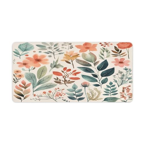 Watercolor Flowers Pad para Escritorio Grande Antideslizante miniatura 1