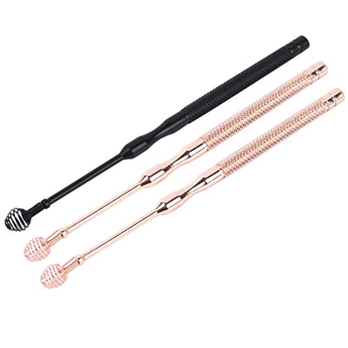 Preisvergleich Produktbild EXCEART 3 Stück Ohrenschmalzentfernungswerkzeug Ohrstöpselreiniger Ohrlöffel Baggerschaufel (Zufällige Farbe)