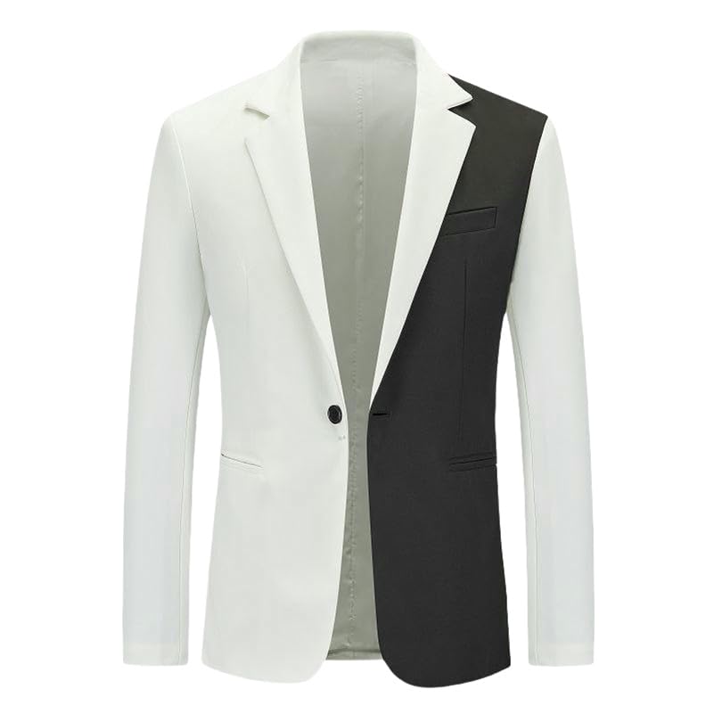 Veste blazer décontracté en patchwork USTZFTBCL coupe premium