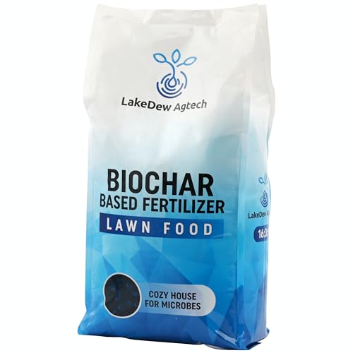 LakeDew Biochar Fertilizante para Césped 16-0-8