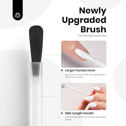 Image of Beetles White Gel Nail Polish - Pure Elegance, 0.51Oz White Gel Polish, Soak Off UV LED Nail Lamp Home Salon DIY Design Art Manicure for Women