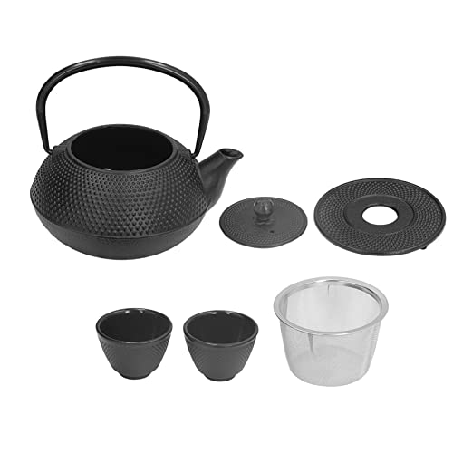 Tetera de hierro fundido negra de 800ml con diseño antiguo japonés 7