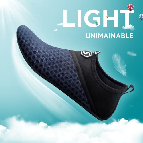 Seekway Water Shoes Quick-Dry Aqua Socks Barefoot Slip-On For Beach Pool Swim River Yoga Lake Surf Women Men Blue Sk001 #TOP5