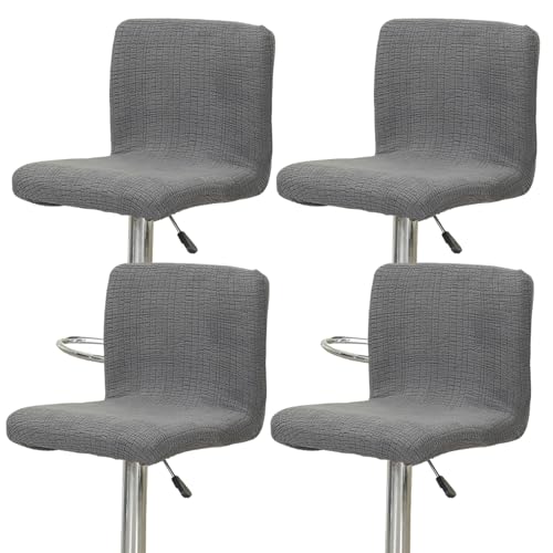 Image of Bar Stool Cover 4pcs Bar Chair Cover Swivel Bar Stool Slipcover | Stretch Counter Height Bar Stool Cover High Back Chair Cover Counter Stool Bar Chair Covers for Kitchen Pub Dining Room,40