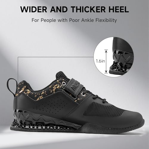 Image of MANUEKLEAR Weight Lifting Shoes Men, Professional Training Weightlifting Shoes, Squat Shoes for Powerlifting with Rubber Non-Slip Sole