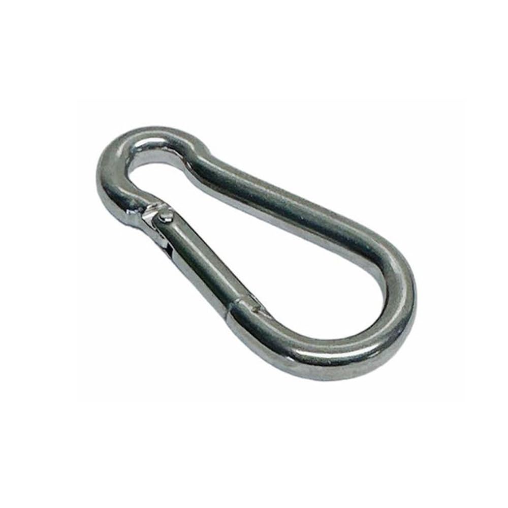 Carabiner Spring Snap Hook Marine Stainless Steel 120 Lbs 3/16 Inch x 50mm 5 PCS