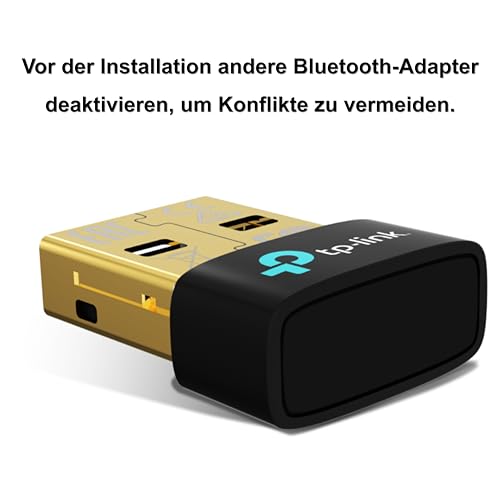 TP-Link UB600 Bluetooth 6.0 Adapter Dongle für PC, USB Bluetooth Stick für Maus/Tastatur/Kopfhörer/Handy/Controller, Plug & Play, nur für Windows 11/10/8.1/7