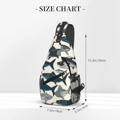 Bolso cruzado para pecho unisex negro liger miniatura 3