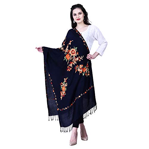 Women's Kashmiri Aari Embroidered Wool Stole2