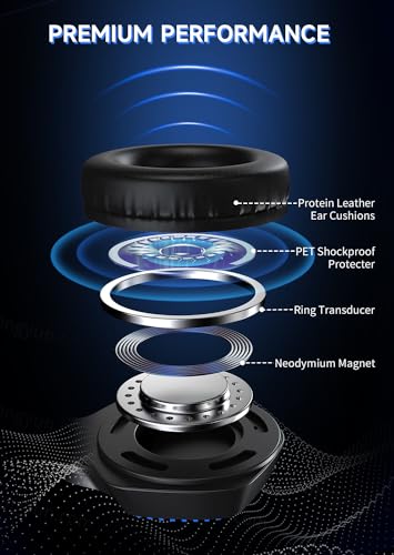 Image of Gvyugke Captain 100 Gaming Headsets Wireless for PS5, PS4, Mac, Switch, PC, Computer - 2.4GHz Wireless & Bluetooth 5.2 Gamer Gaming Headphones Wireless, ENC Noise-Canceling Mic, 50MM Drivers, Blue