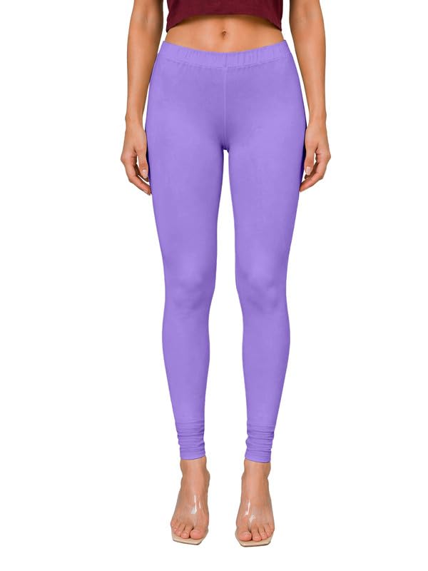 Image of TRENDMALLS Women's Microfiber Elastane Stretch Soft Churidar Length Leggings with Ultrasoft Waistband