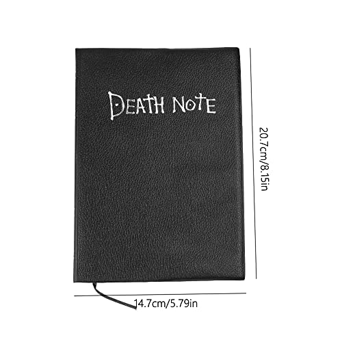 Death Note Notizbuch, MOPOIN Anime Tagebuch mit Feder und Kette für Cosplay Fans von Anime Büro Schule Studenten Geschenk, Maße 21x 15 cm 148 Seiten